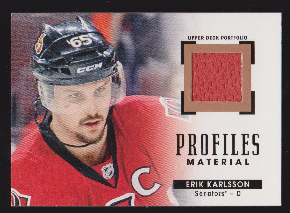 (image for) 2015-16 UD Portfolio Profiles Material #PMEK Erik Karlsson